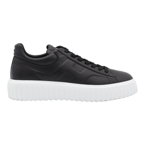 Hogan Black Sneakers With Thick Ridged White Sole - NWT